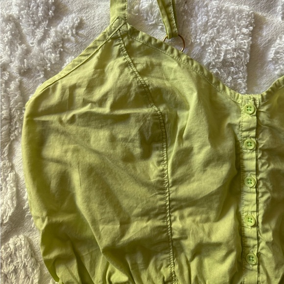 Nation LTD Gabrielle Cami Top Lime 100% Cotton Adjustable Straps Bra Friendly S - Picture 9 of 13